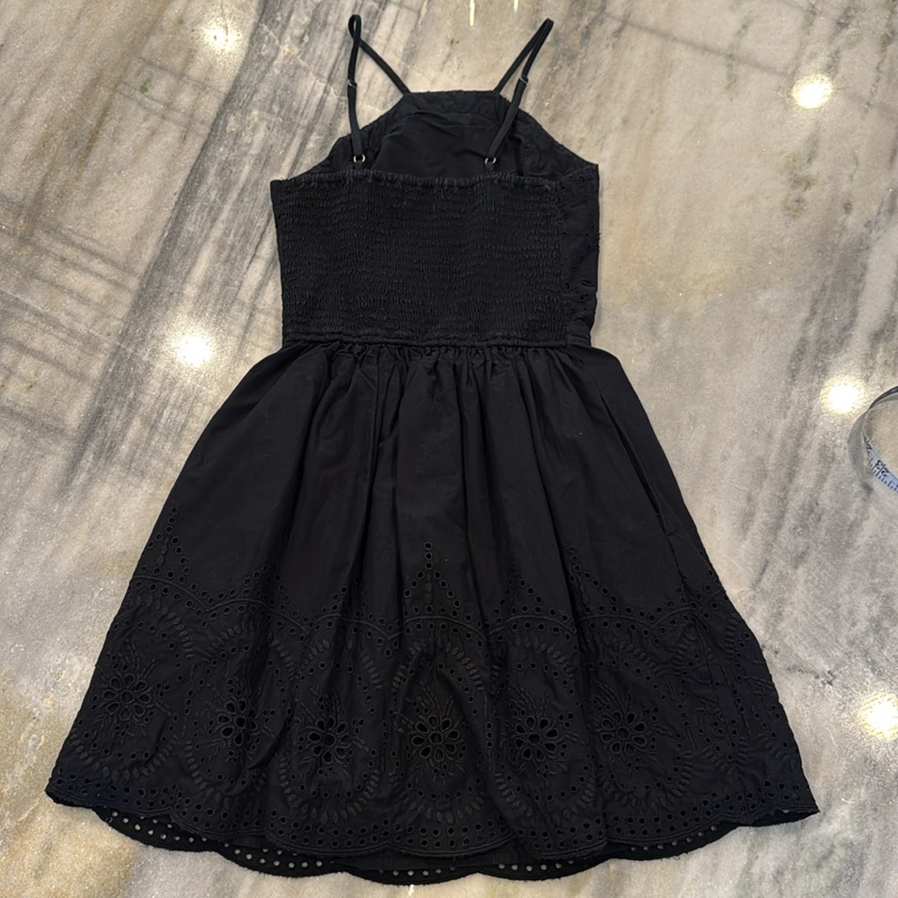 Abercrombie & fitch XS fit and flare halter mini dress cotton eyelet - Picture 11 of 16